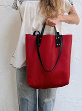 Load image into Gallery viewer, Romy Tote in Red or Chestnut