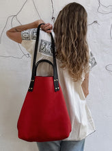 Load image into Gallery viewer, Romy Tote in Red or Chestnut