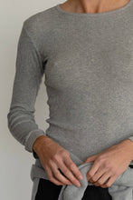 Load image into Gallery viewer, The Pointelle Long Sleeve - Heather Grey