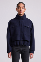Load image into Gallery viewer, Selva Cropped Bomber - Midnight