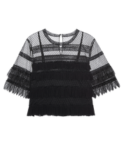 Load image into Gallery viewer, The Winter Lace Blouse - Black