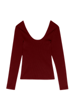 Load image into Gallery viewer, The Rib Scoop Long Sleeve - Oxblood