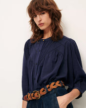 Load image into Gallery viewer, Savi Puff Sleeve Blouse - Indigo