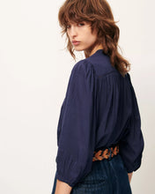 Load image into Gallery viewer, Savi Puff Sleeve Blouse - Indigo