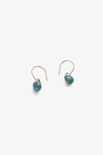 Load image into Gallery viewer, Tiny Ceramic Egg Gold Plated Brass Earrings