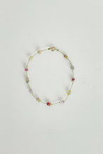 Load image into Gallery viewer, Sage Green Rainbow Sapphire Bracelet