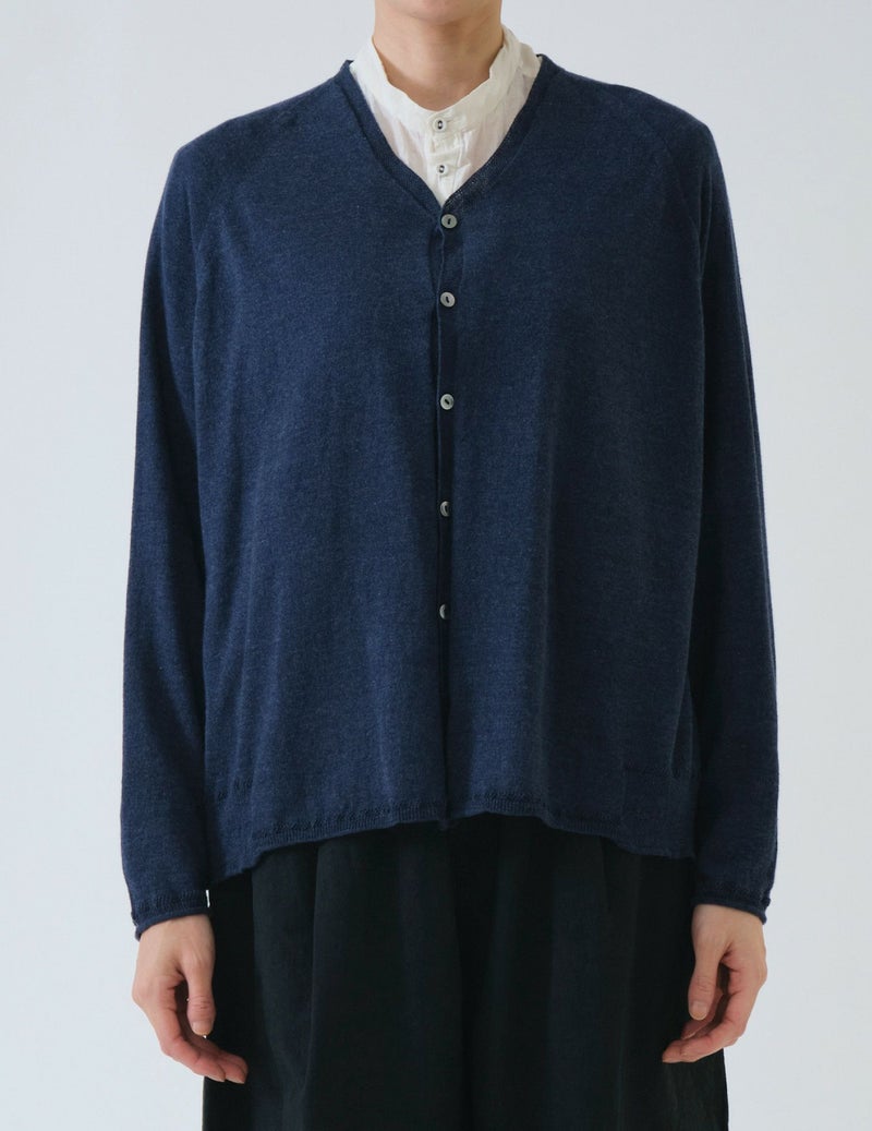 Washable Cotton Linen V Neck Cardigan