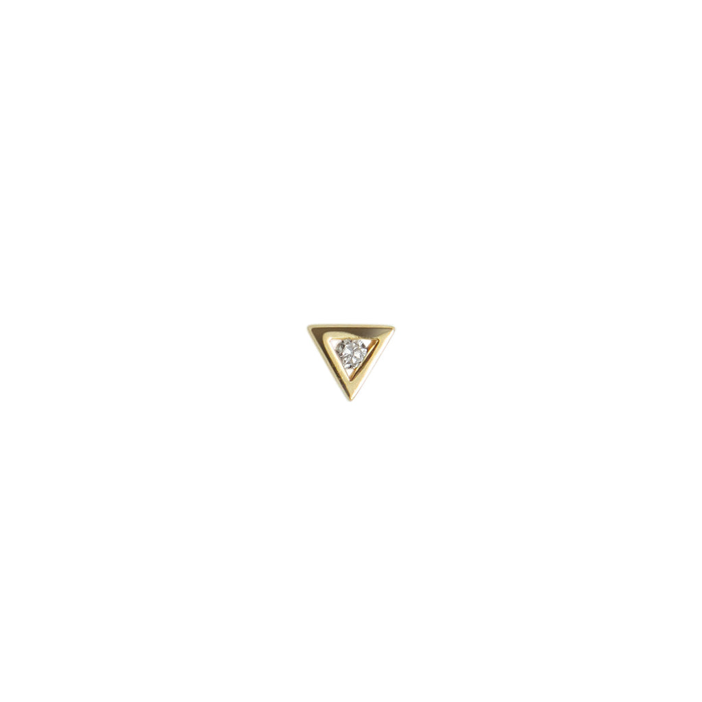 14ct YG Astra Az Diamond Stud