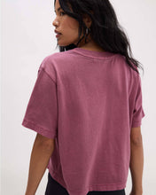 Load image into Gallery viewer, Relaxed Crop Tee - Burgundy
