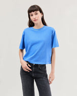Relaxed Crop Tee - Pop Blue
