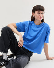 Load image into Gallery viewer, Relaxed Crop Tee - Pop Blue
