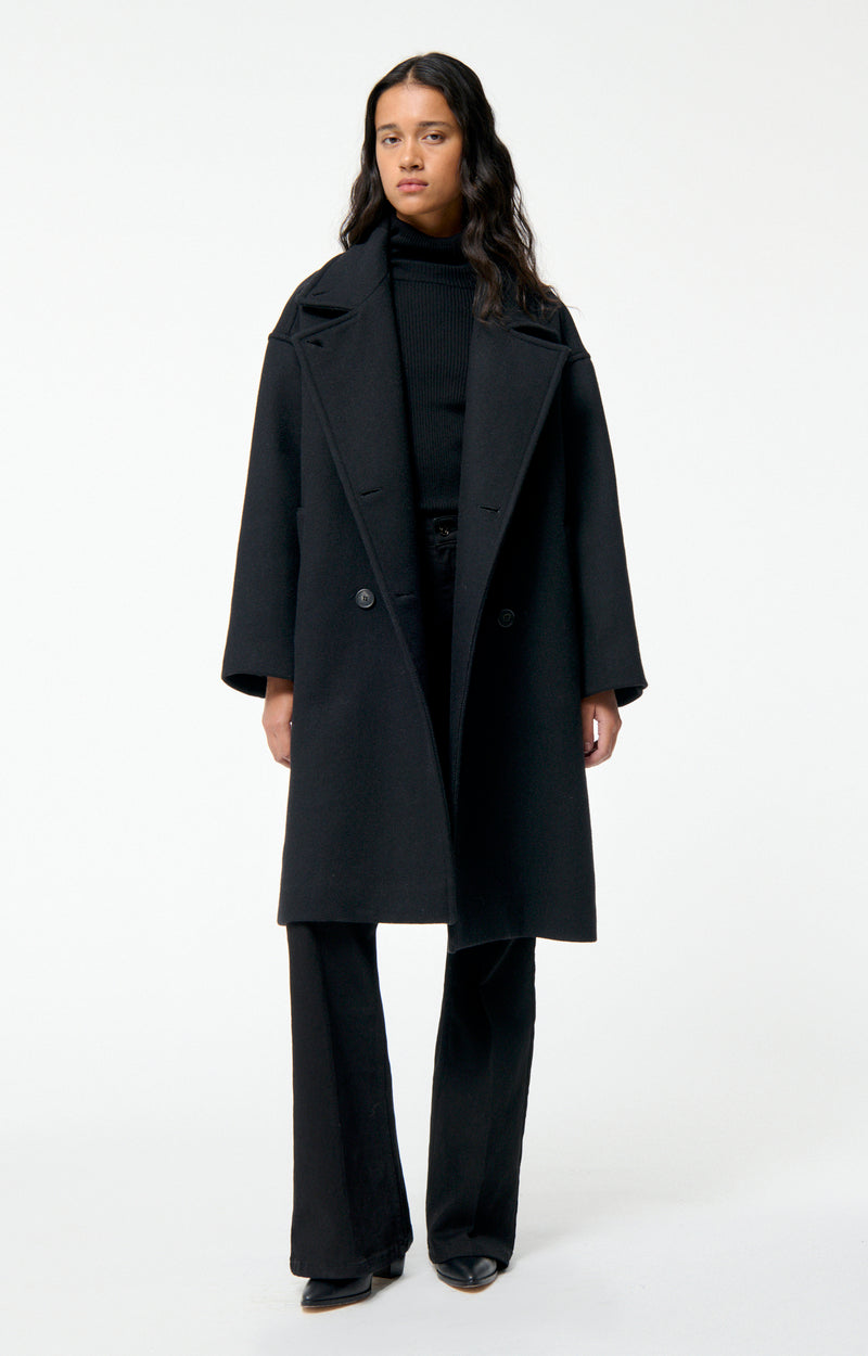 Flo Wool Overcoat - Noir