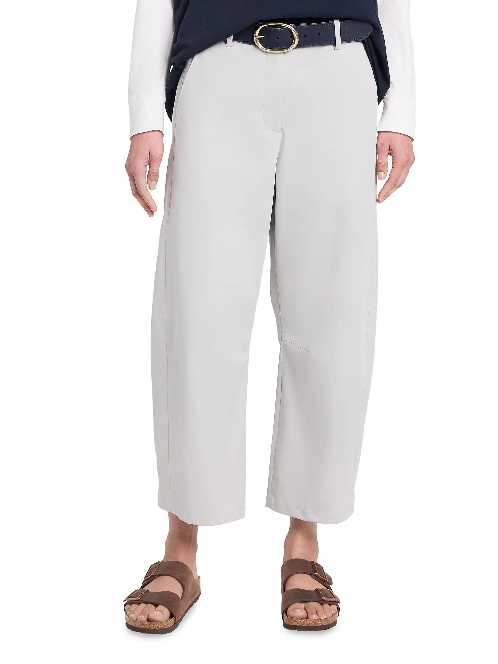 Slouchy Bf Trouser Light Grey