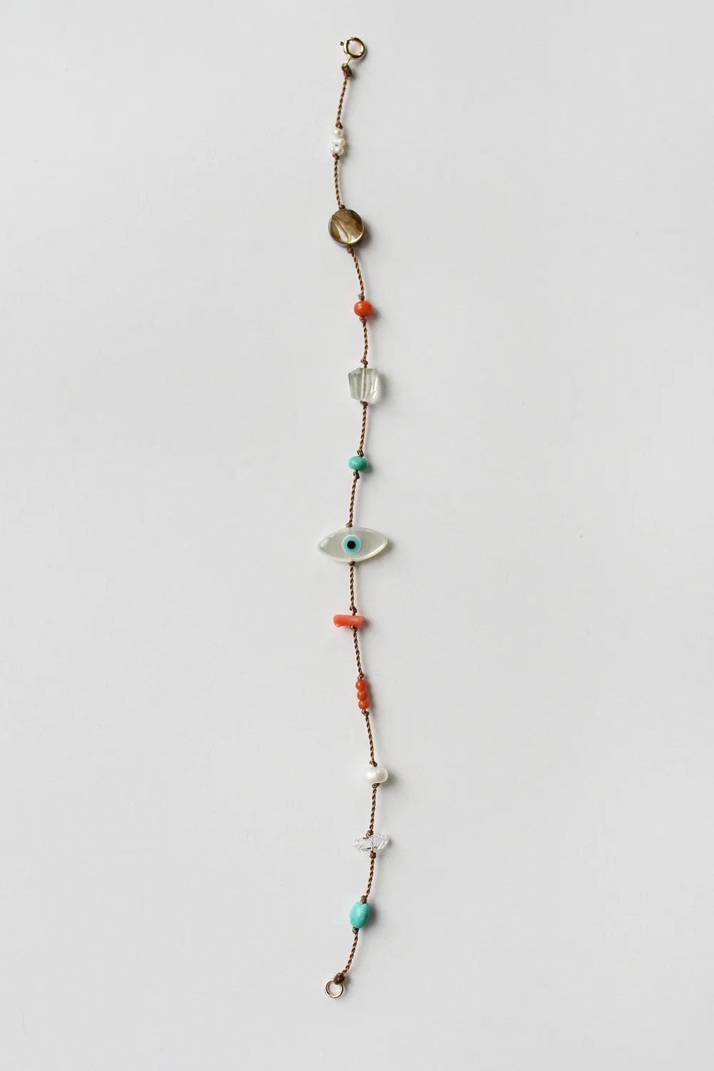 Evil Eye Bracelet 6.5" - Shell