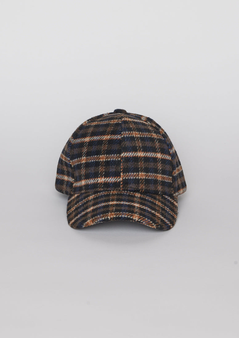 Wool Check Baseball Cap