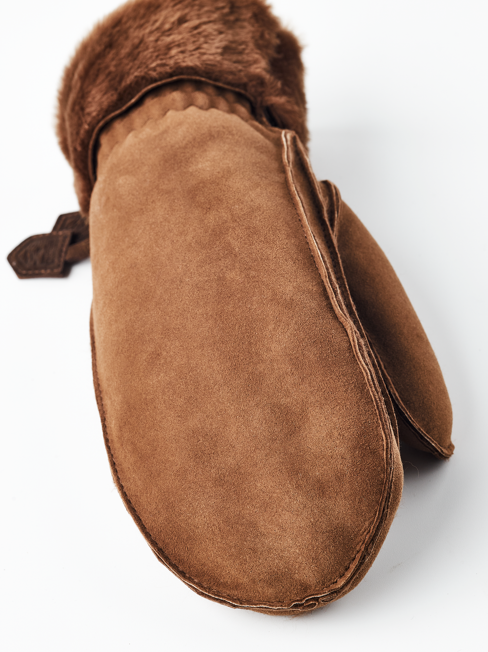 Ilona Suede Mittens Brown