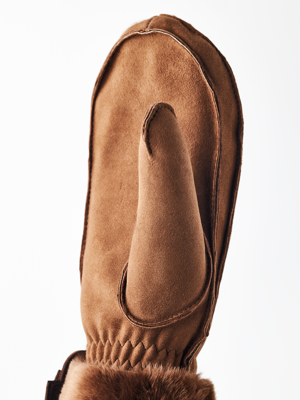 Ilona Suede Mittens Brown