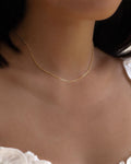 curb chain spark necklace 10k gold, 16"