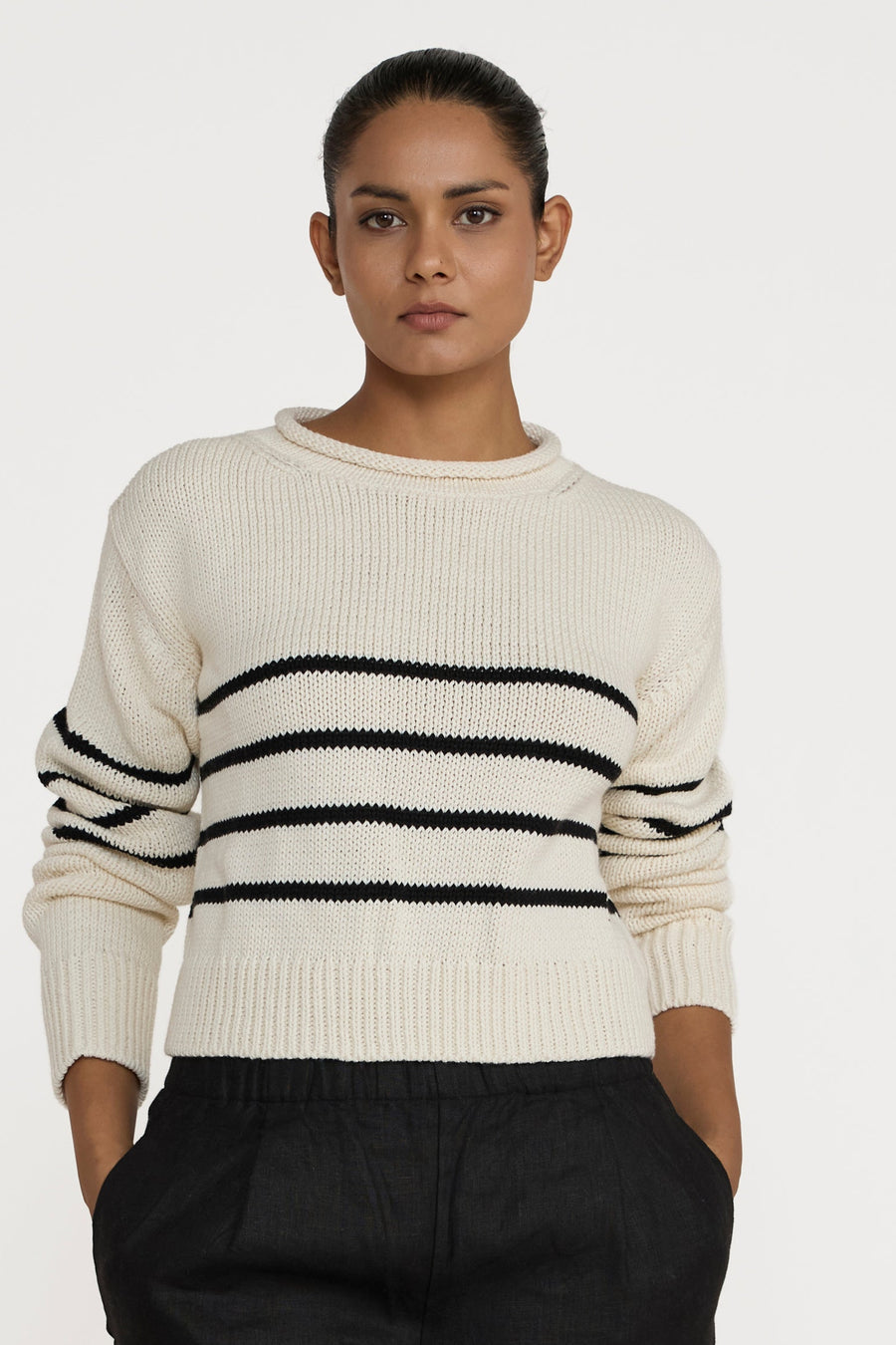 Cropped Field Sweater