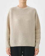Cashmere Blend Lambs Wool Pullover - Ivory