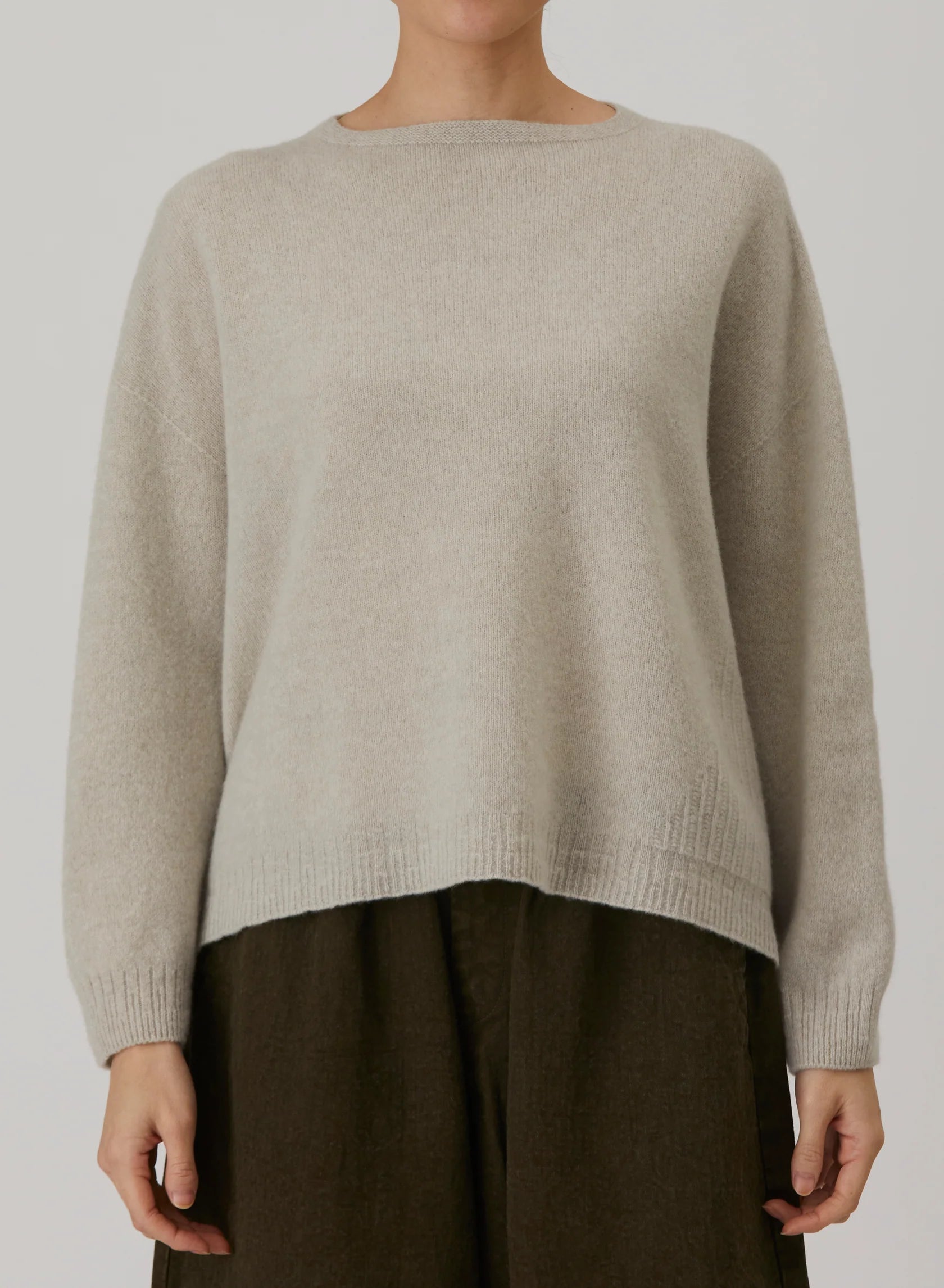 Panel Switch Pullover Greige