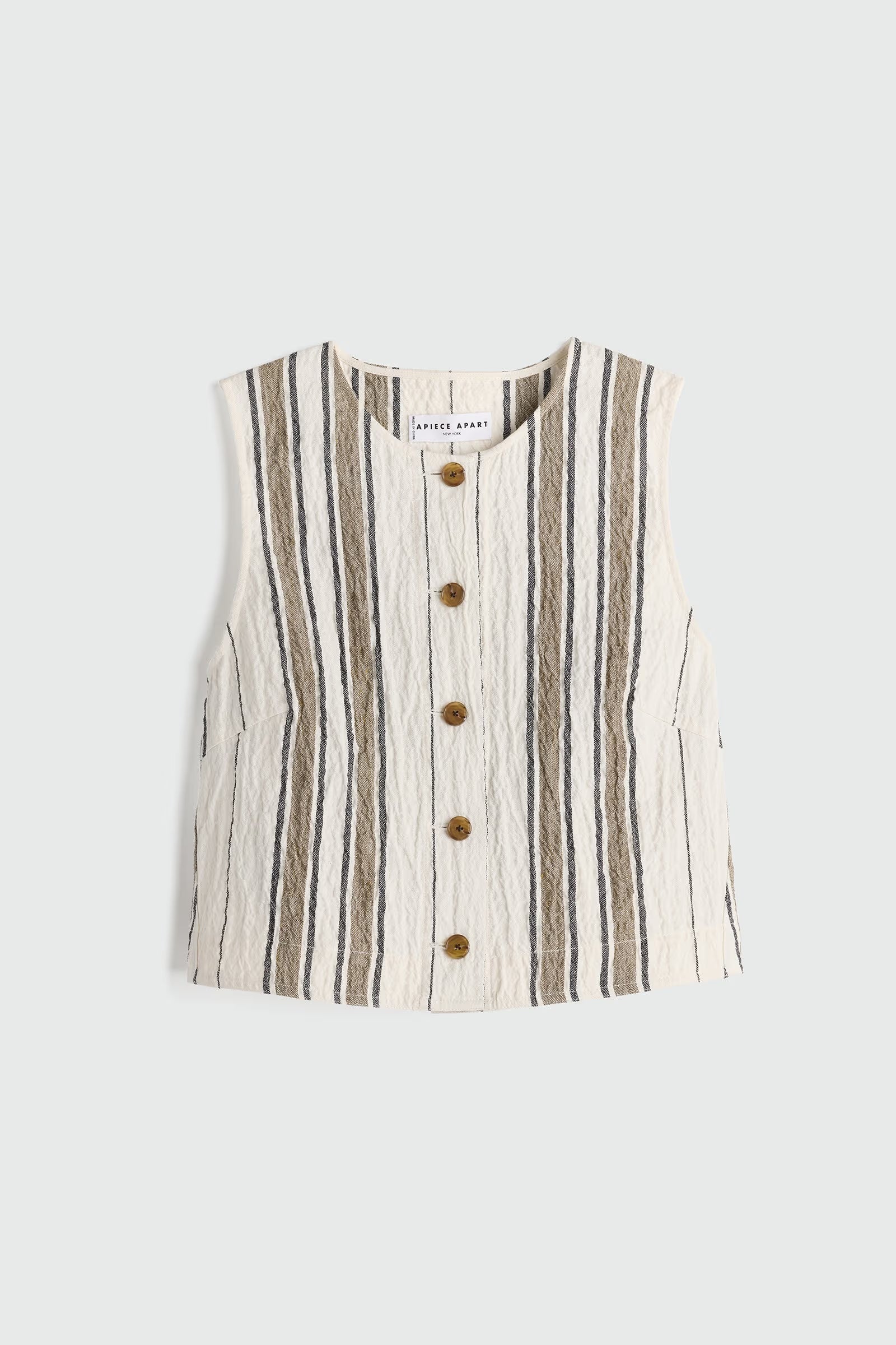 Stripe Godet Tank
