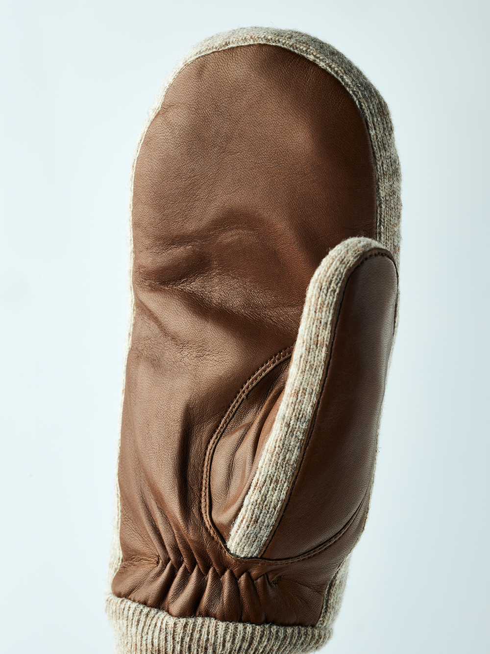 Jeanne Leather Mitt Light Brown