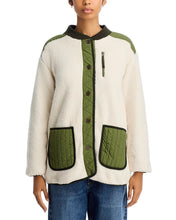Load image into Gallery viewer, The Plush Tundra Jacket - Cream &amp; Army

