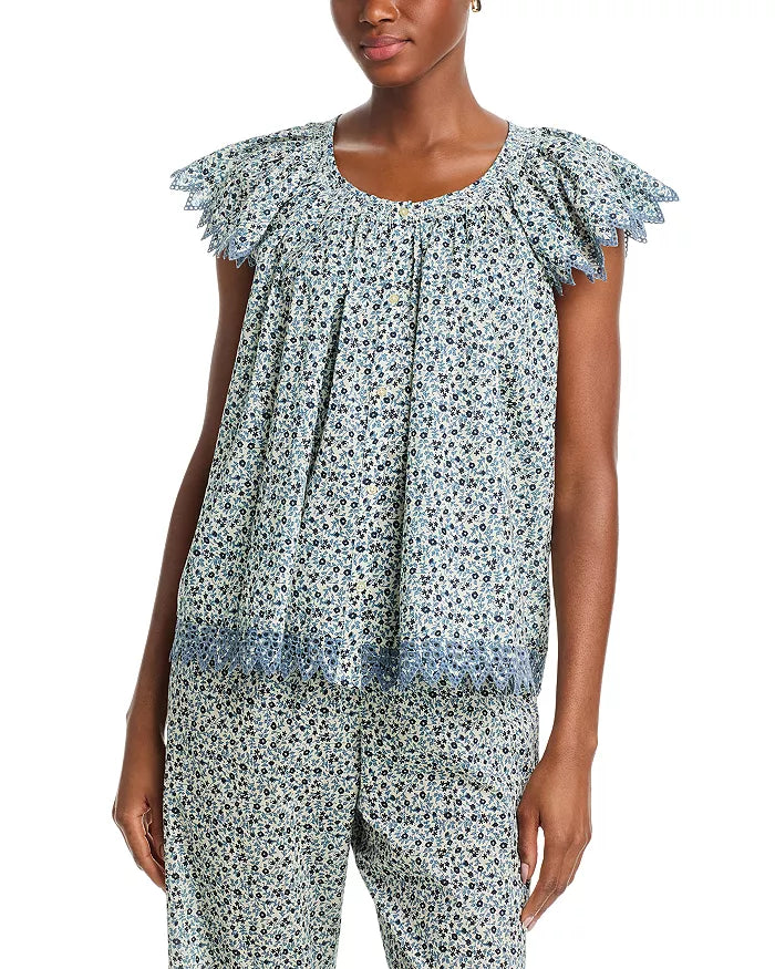 The Flutter Sleeve Eyelet Top
