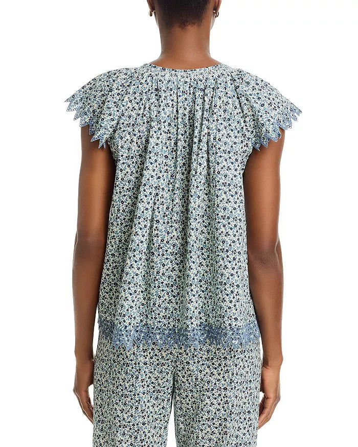 The Flutter Sleeve Eyelet Top