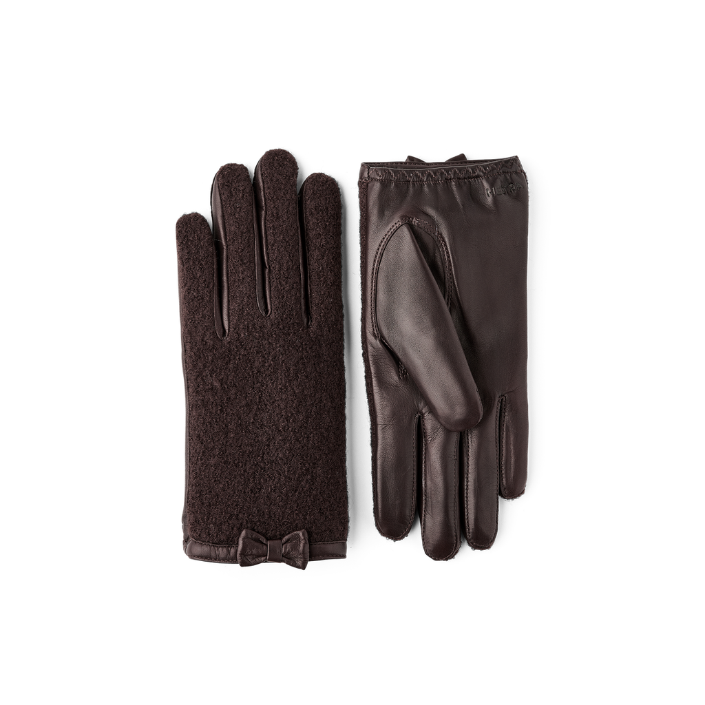 Millie Leather/Bouclé Glove