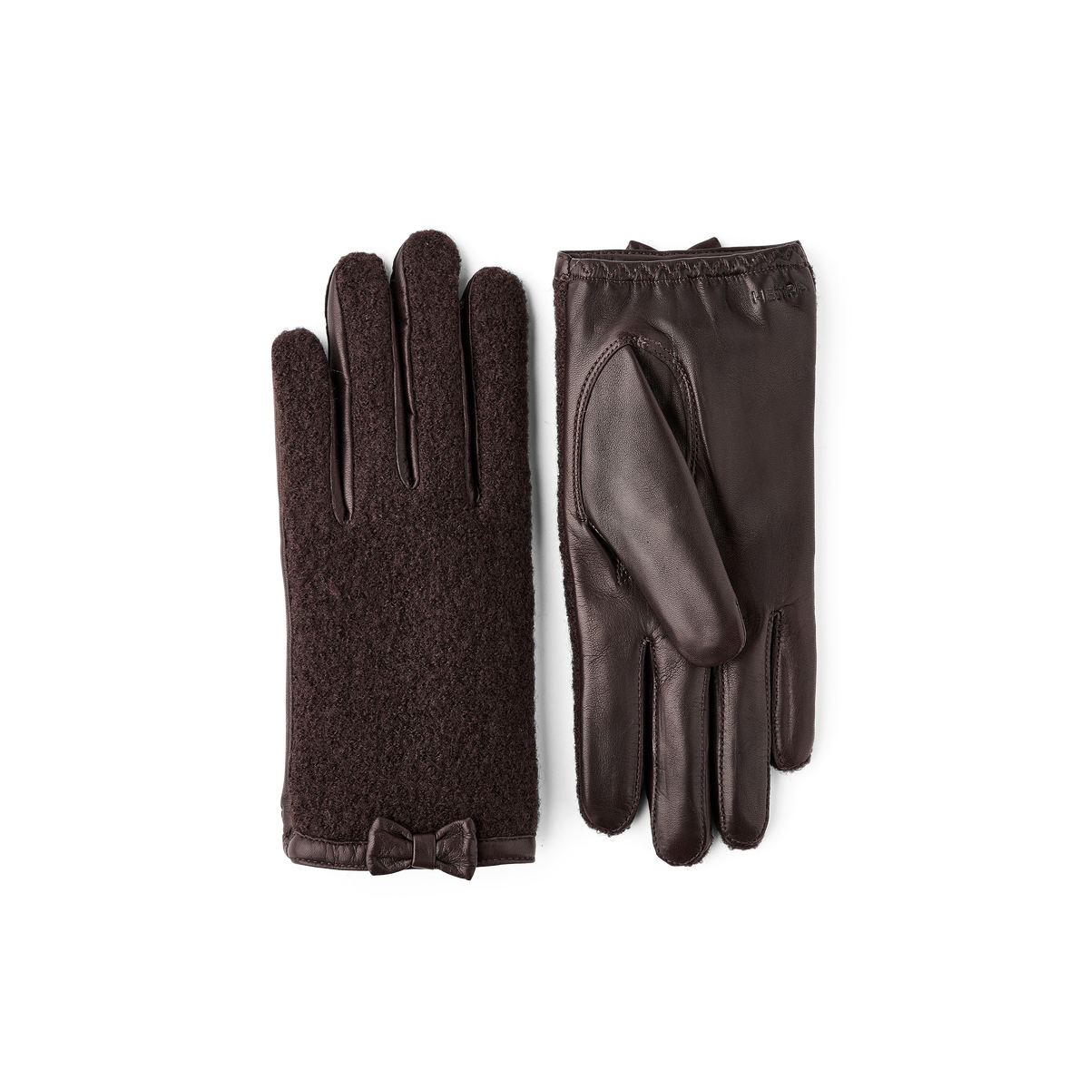 Millie Leather/Bouclé Glove