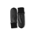 Tina Soft Leather Mittens Black