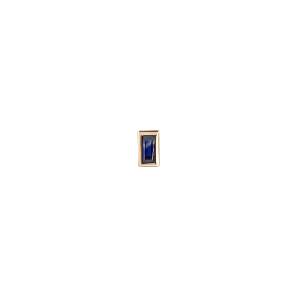 9ct YG Mini Bezel  Baguette Stud