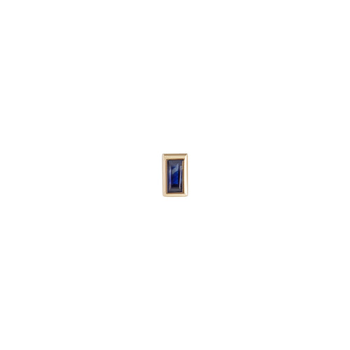 9ct YG Mini Bezel  Baguette Stud