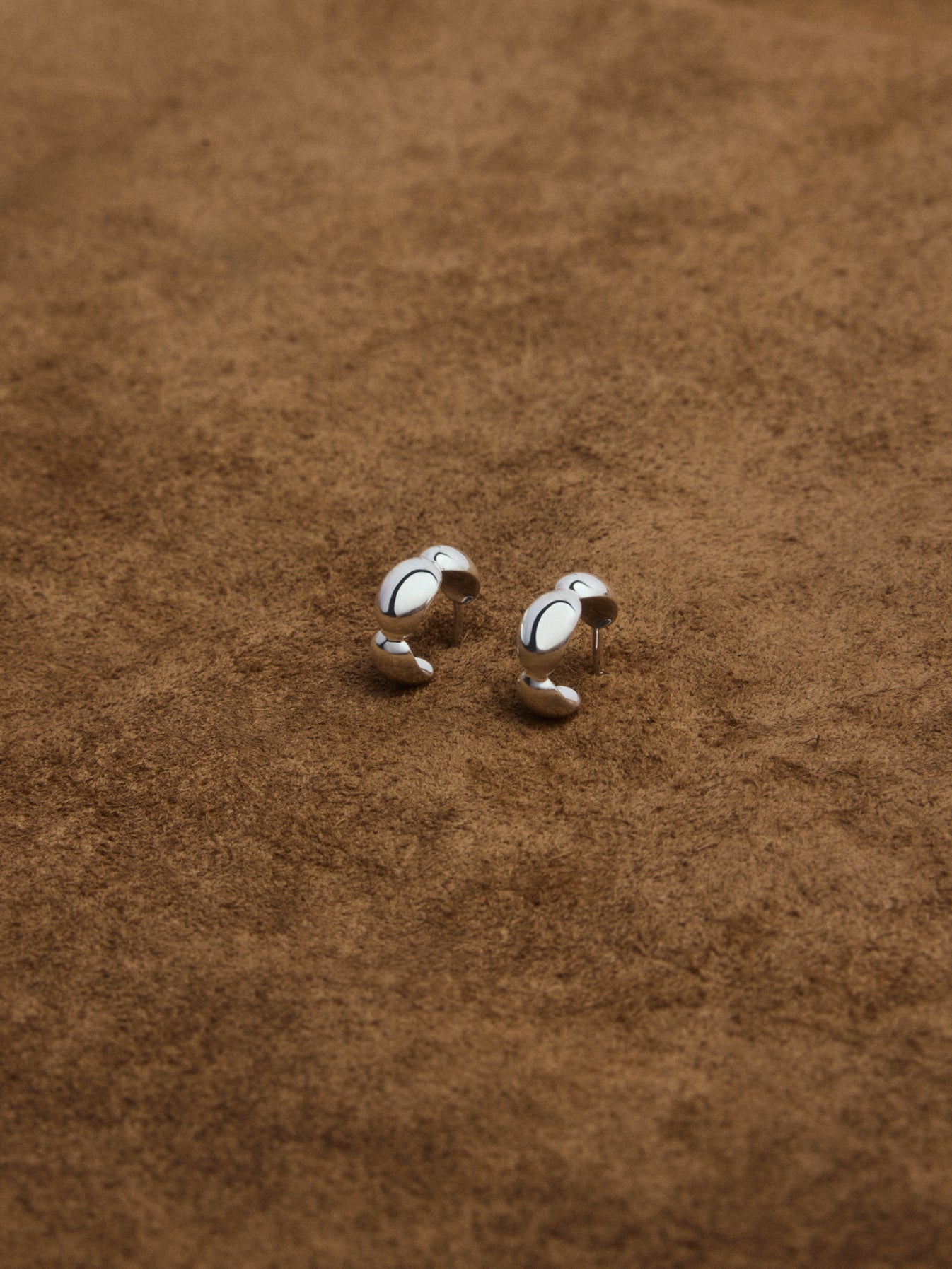 Emberly Silver Hoops
