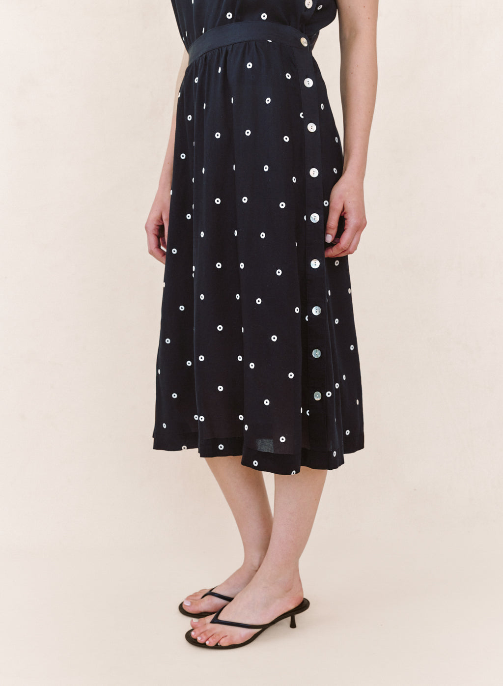 Side Button Skirt