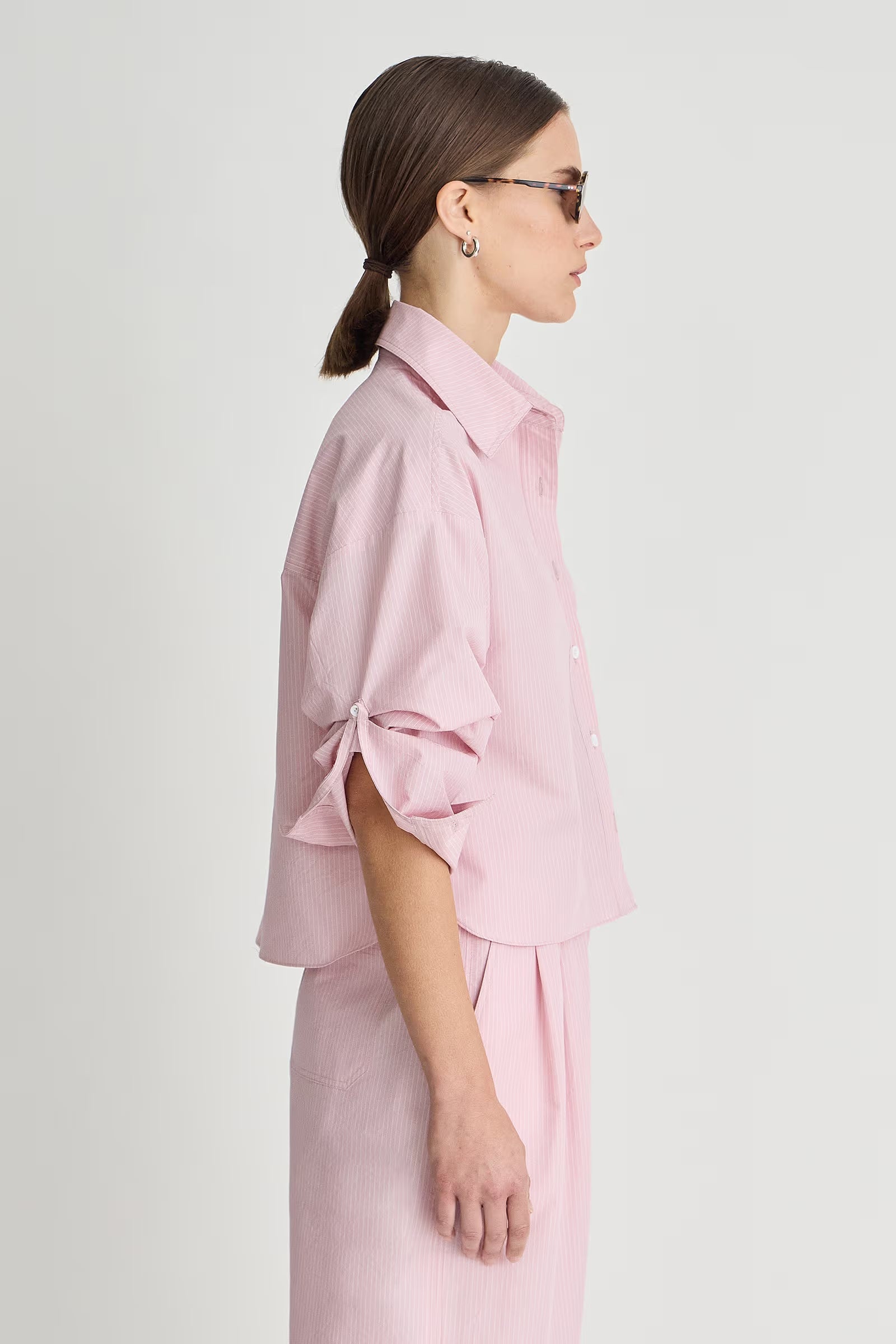 Cropped Isolde Button Down Shirt