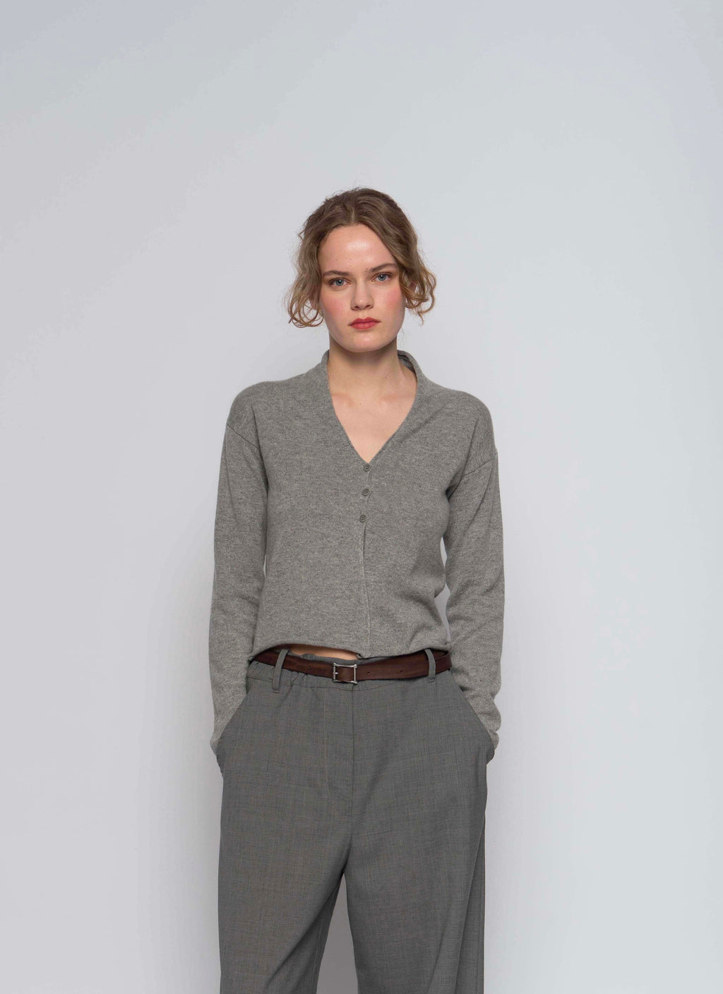 Cashmere Cardigan Grey