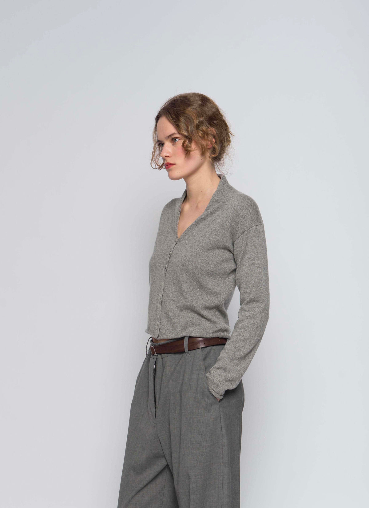 Cashmere Cardigan Grey