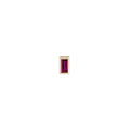 9ct YG Mini Bezel  Baguette Stud