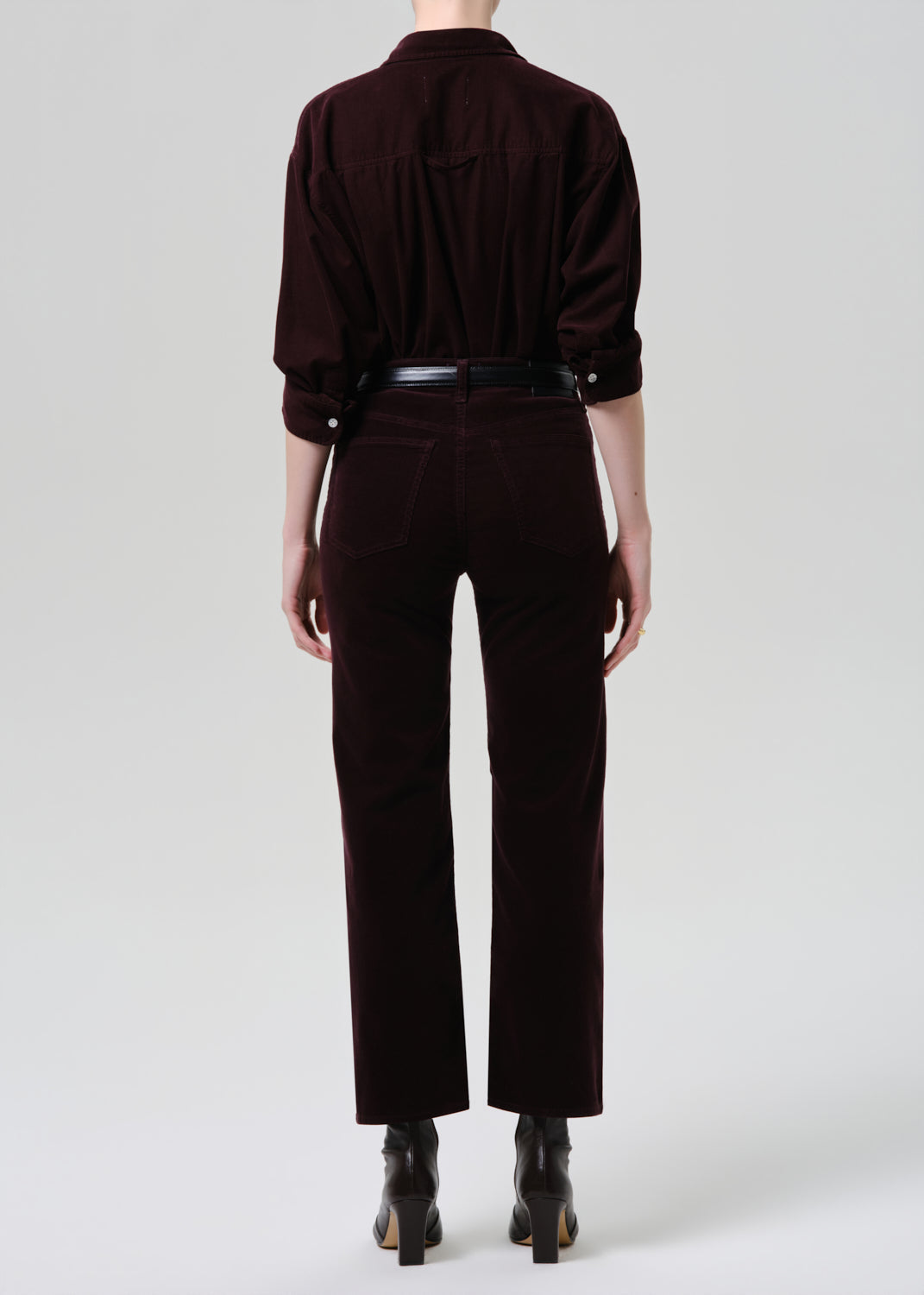 Palma Straight Corduroy Eggplant