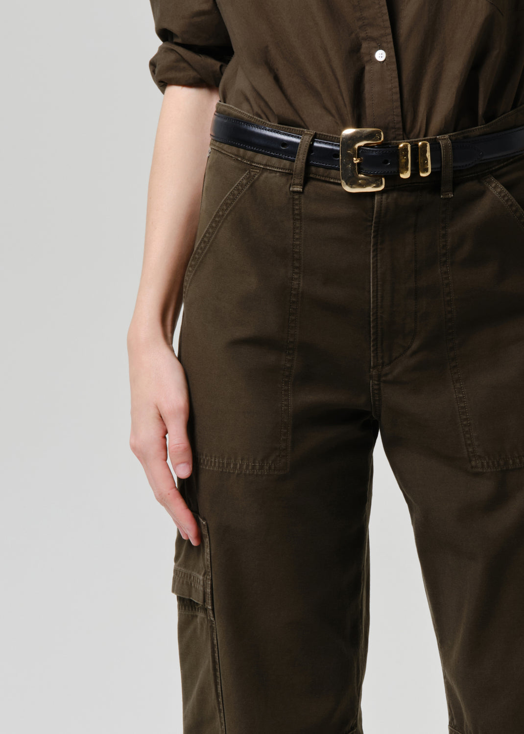 Ceila Bubble Hem Moss