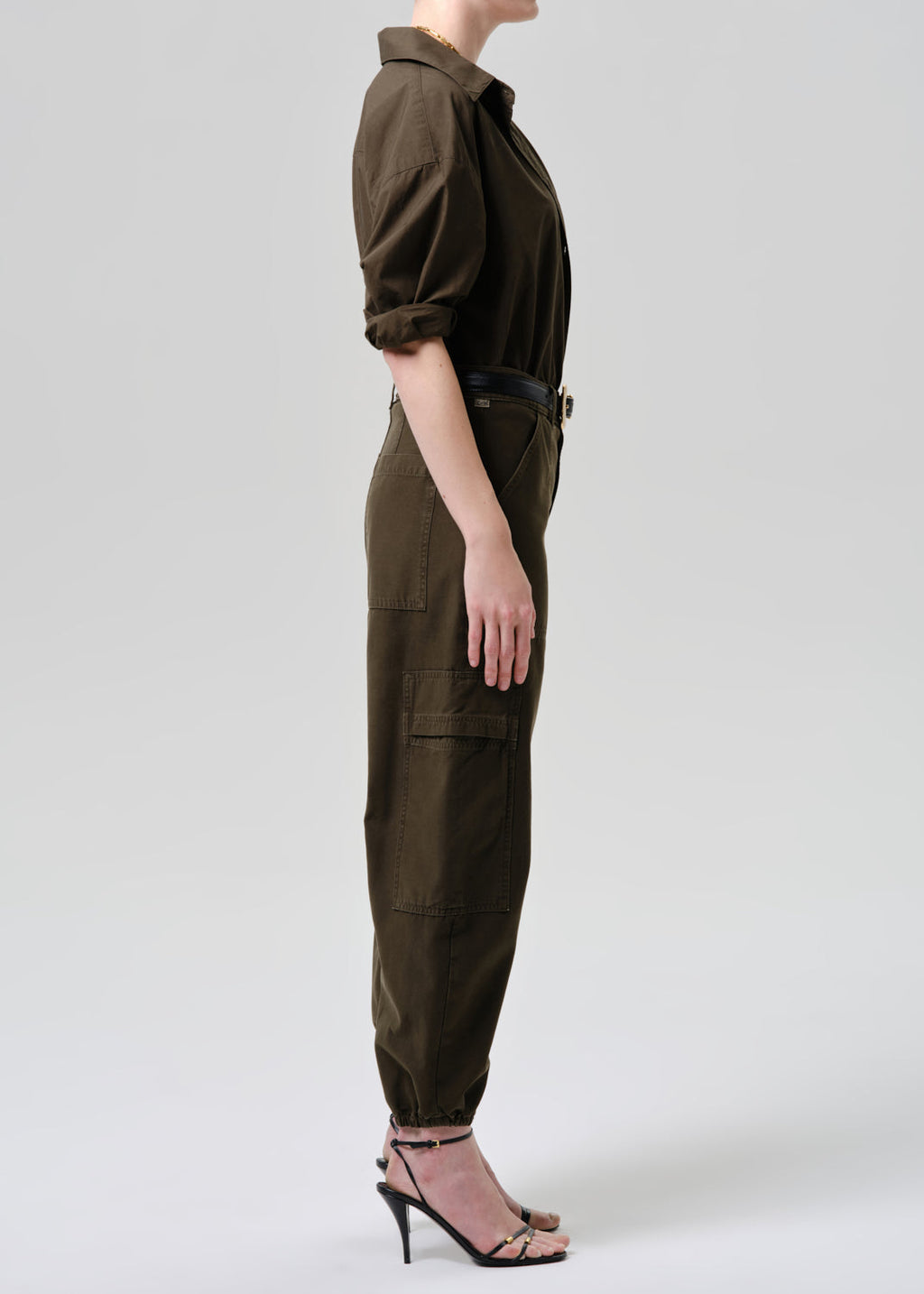 Ceila Bubble Hem Moss