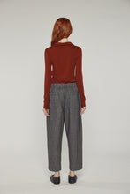 Load image into Gallery viewer, Wool Blend Mini Herringbone Pants - Black/Grey
