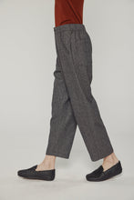Load image into Gallery viewer, Wool Blend Mini Herringbone Pants - Black/Grey
