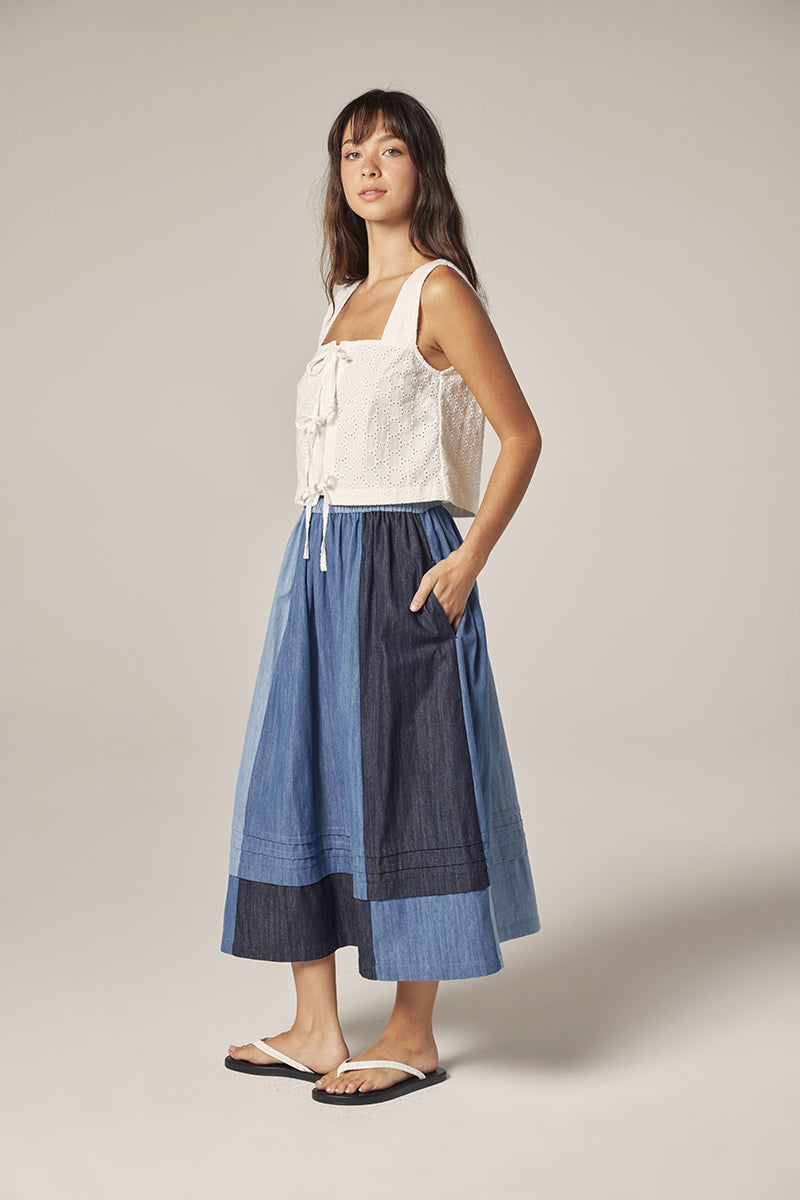 Contrast Skirt