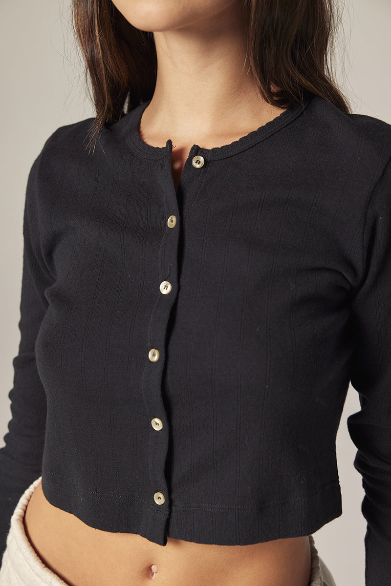 Button Down Short Cardigan