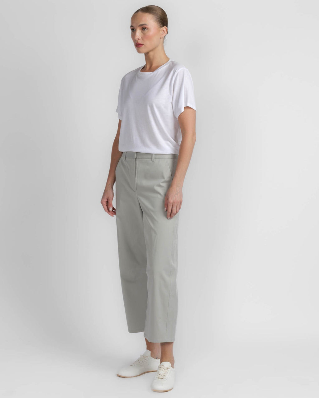 Slouchy BF Trouser Light Grey