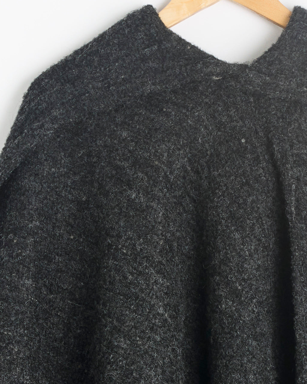 Alpaca Short Poncho DK Grey